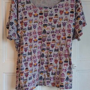 Simply Be Multicolor Owl Print Kids Tee